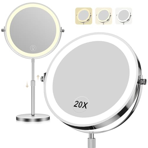 Makeup Mirror with Lights and Magnification