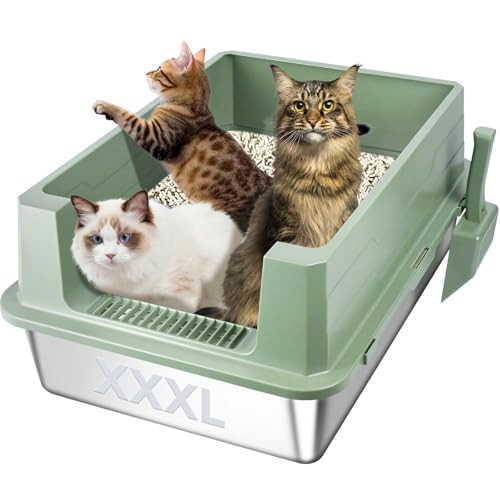 XXXL Stainless Steel Cat Litter Box