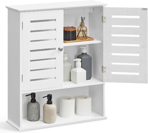 VASAGLE Bathroom Wall Cabinet with Adjustable Shelf