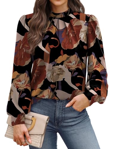 WIHOLL Mock Neck Long Sleeve Shirts Deal