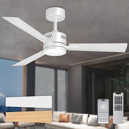 Outdoor Ceiling Fan with Light and Remote