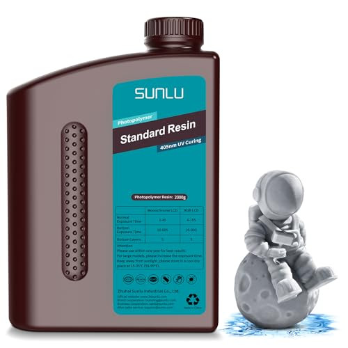 Sunlu Grey Fast Curing Standard 3D Resin, 2KG Bottle