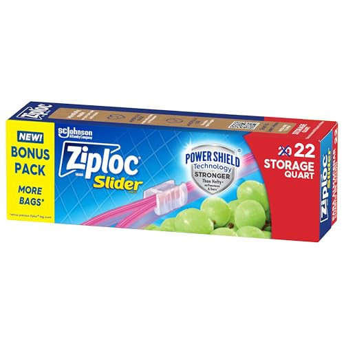 Ziploc Quart Food Storage Slider Bags