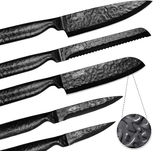Luxury Black Dragon Scale Kitchen Knife Set