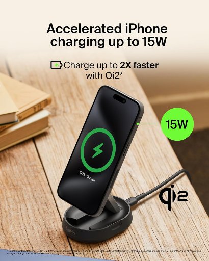 Belkin MagSafe-Compatible Qi2 Convertible Charging Stand
