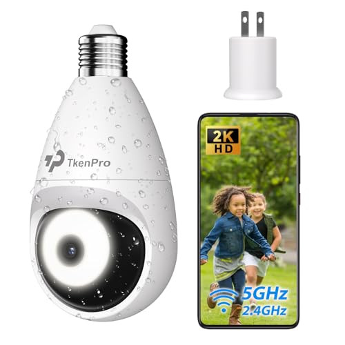 2K Light Bulb Security Cameras Wireless Outdoor