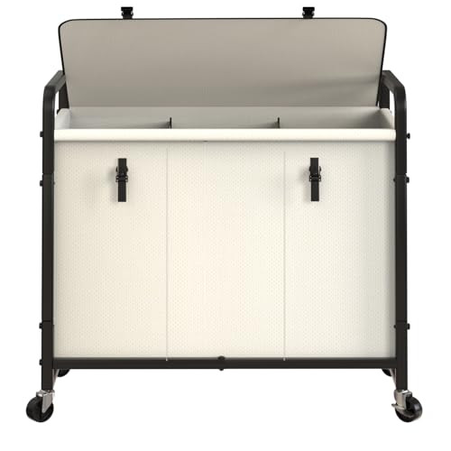 3 Section Laundry Sorter with Wheels