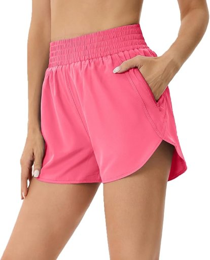 Elastic High Waisted Quick Dry Running Shorts
