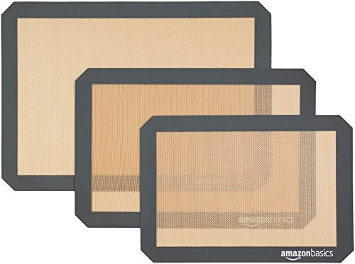 3-Piece Amazon Basics Silicone Baking Mats