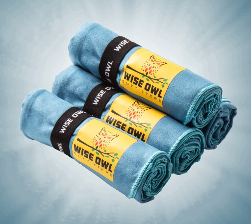 Wise Owl Outfitters Large Microfiber Towels 4-Pack