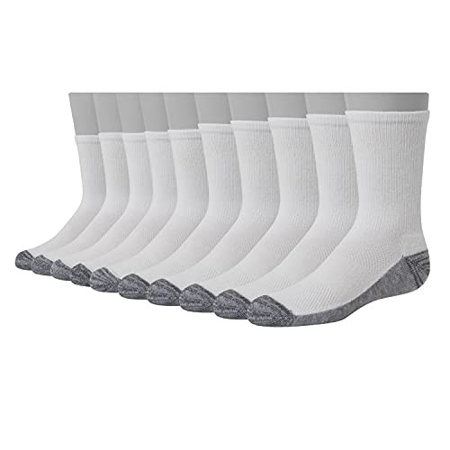 Hanes Ultimate Boys' Crew Performance Sport Socks 10-Pack