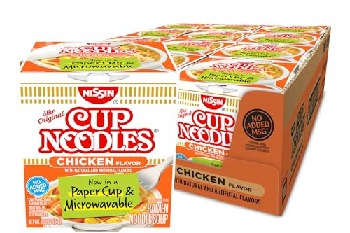 12 Pack Nissin Cup Ramen Noodle Chicken Soup