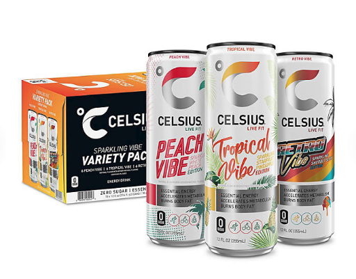 Celsius Energy Drinks Variety Packs, 18 Count, 12 Fl. Oz.