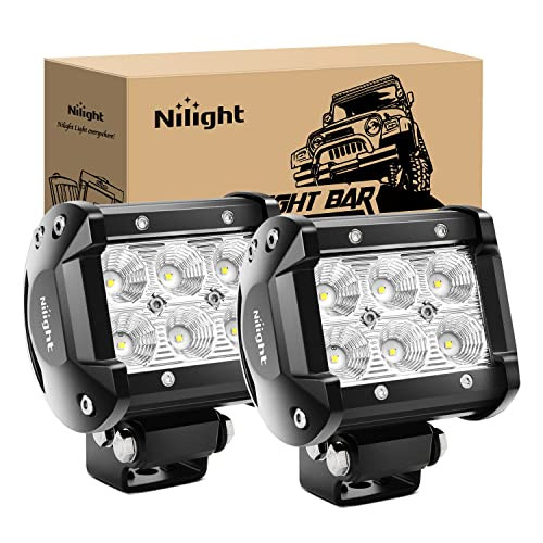 Nilight 18W 1260LM Flood LED Pods (2-Pack)