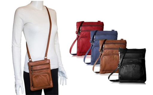 Genuine Leather Super Soft Extra Large Crossbody Bag