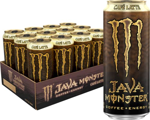 12-Pack 15-Oz Monster Energy Java, Coffee + Energy Drink (Café Latte) Deal