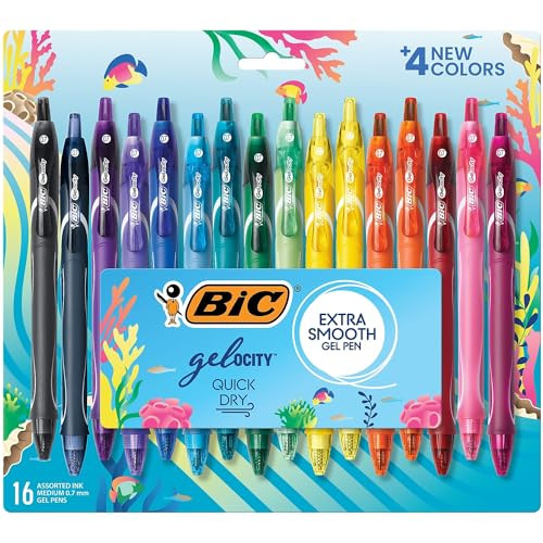 BIC Gel-ocity Quick Dry Ocean Themed Gel Pen Set