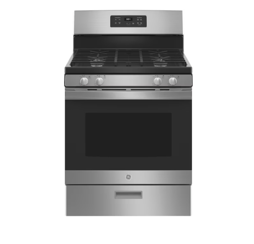 GE 30" 4 Burner 4.8 cu ft Freestanding Natural Gas Range