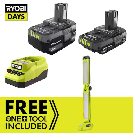 RYOBI ONE+ 18V Cordless LED Workbench Light Kit