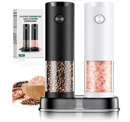 Electric Salt and Pepper Grinder Set