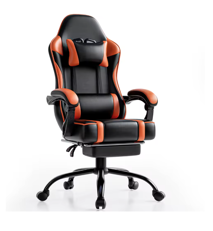 Reclining Gaming Chair with Footrest