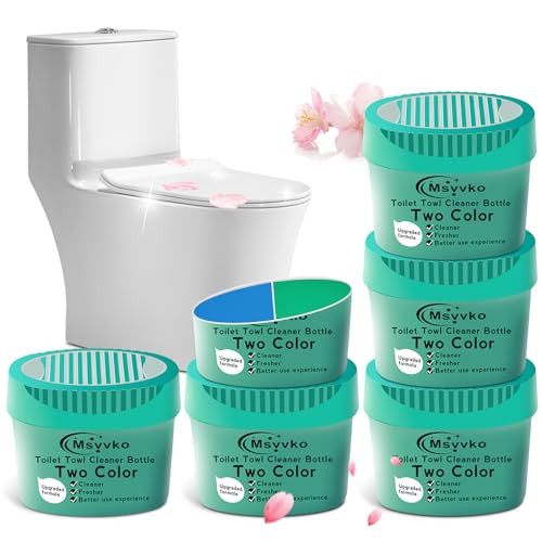 Two-Color Toilet Cleaning Bottle 6-Pack