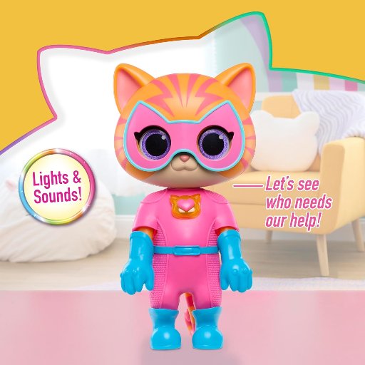 Just Play Disney Junior SuperKitties Cat-Tastic Transforming Ginny Figure