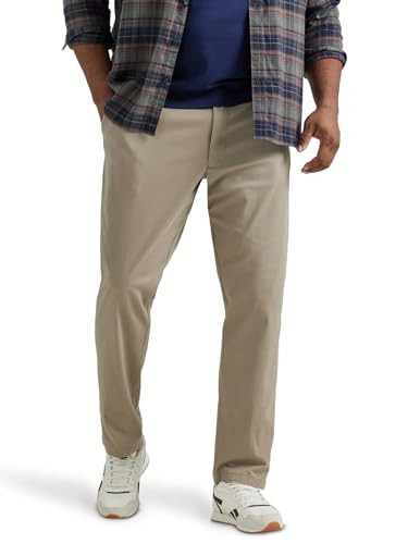 Lee Men's Big & Tall Extreme Motion Flat Front Relaxed Taper Pant