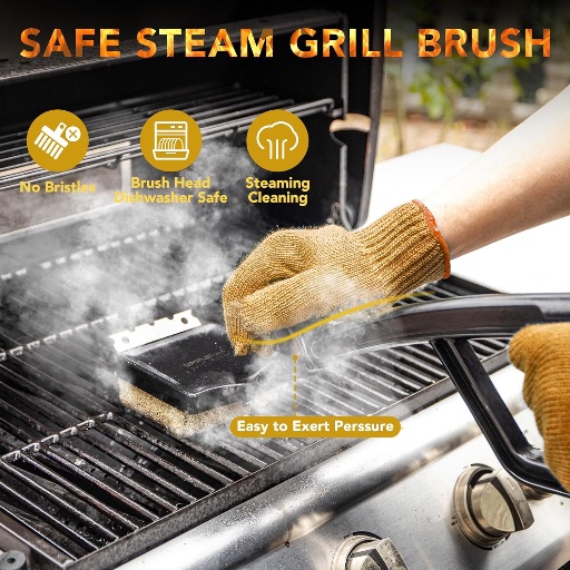 SIMPLETASTE Steam Cleaning Brush for BBQ Tools