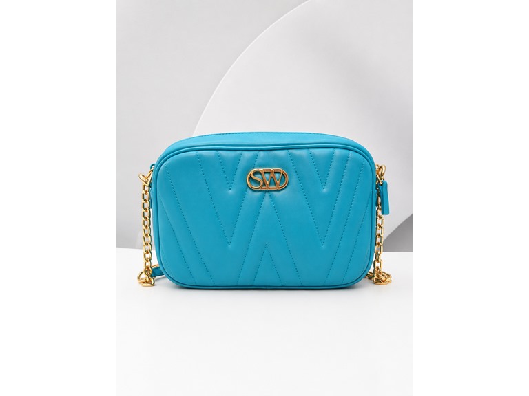 Stuart Weitzman Leather Crossbody Bag (Blue/Pink)