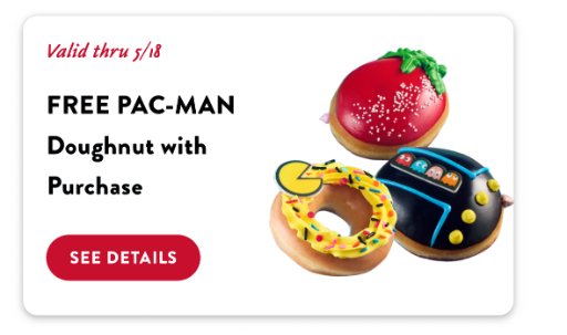Pac-Man Doughnut at Krispy Kreme