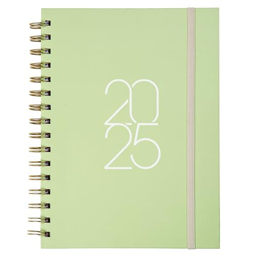 2025 Sprial Bound Premium Daily, Weekly, Monthly Organization Planner (Avocado) 
