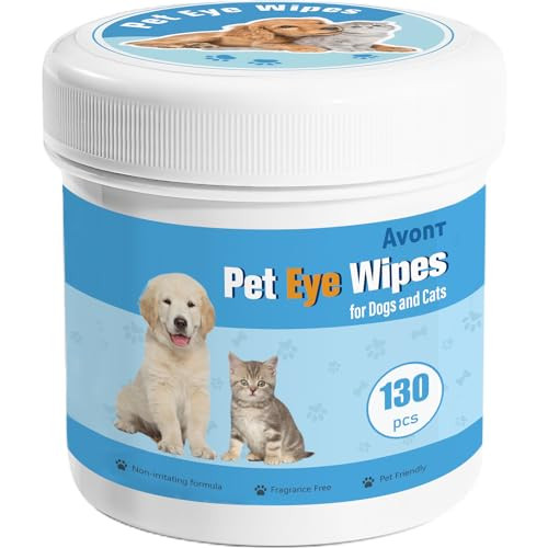 Avont Pet Eye Wipes for Tear Stain Removal, 130 Count