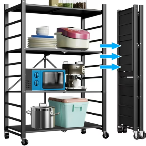 Gazily Adjustable 4-Tier Stainless Steel Storage Shelf Unit