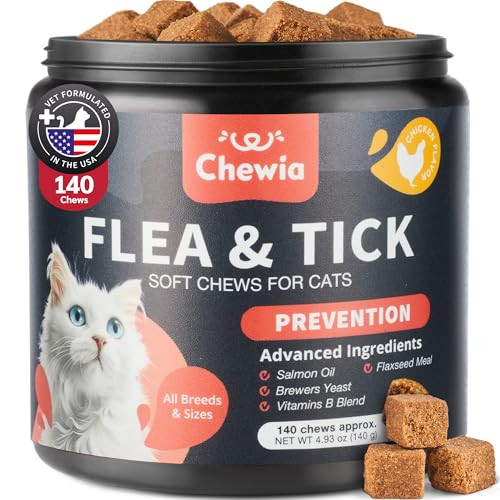 Chewia Flea Treatment for Cats, 140 Count