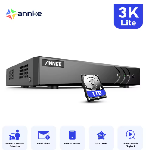ANNKE 3K 5MP Lite 8-Channel HD Video Surveillance DVR
