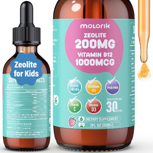 Zeolite Drops for Kids and Adults w/ 1000mcg Vitamin B12 