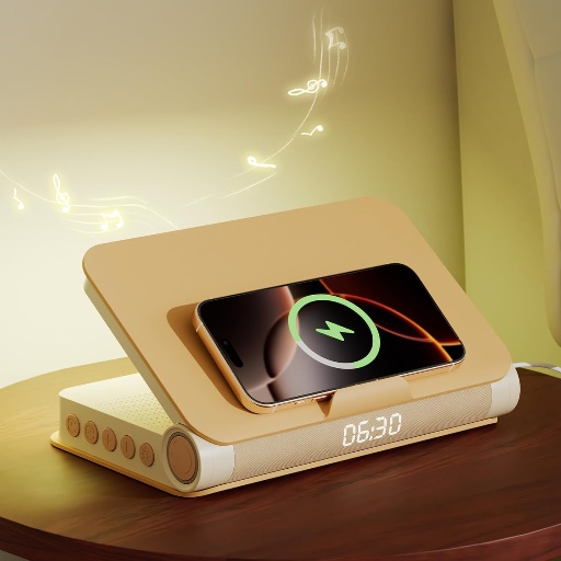 Vivilumens Sunrise Alarm Clock w/ Book Lamp and 16-Level Volume Loud for Heavy Sleepers 