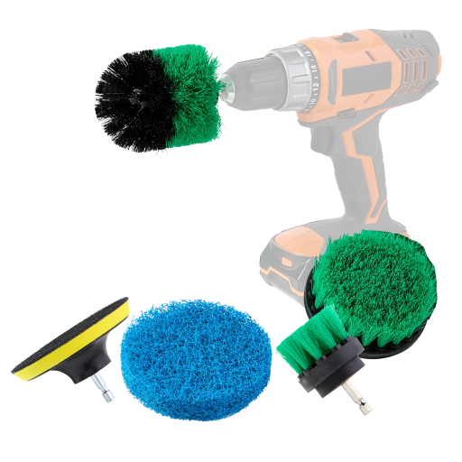 Super Power Spin Brush Drill Head Set (Drill Not Included)