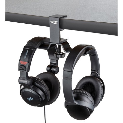 Auray Clamp-On Dual Headphone Holder