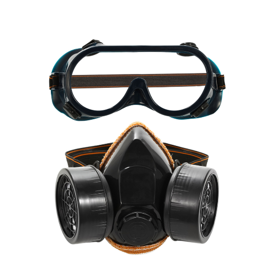 Respirator Anti-Dust Gas Mask & Anti-Fog Goggles