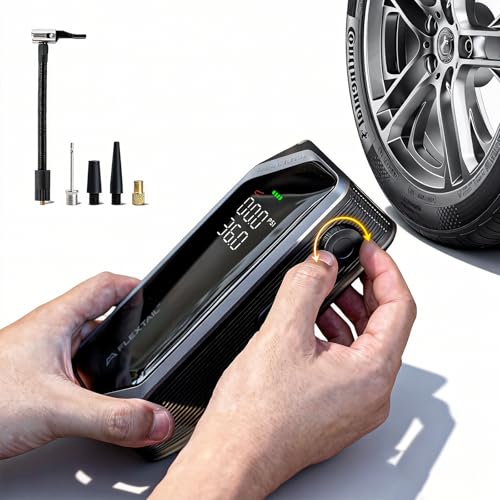 FLEXTAILGEAR 150 PSI Portable Tire Inflator w/ Knob Pressure Control & Digital Gauge Deal