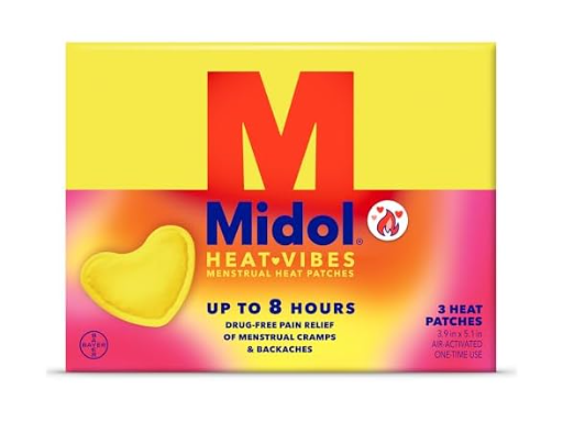 3-Pack Midol Heat Vibes Menstrual Pain Relief Patches