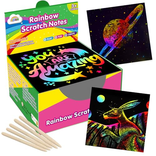 Rainbow Scratch Art Mini Notes and Books