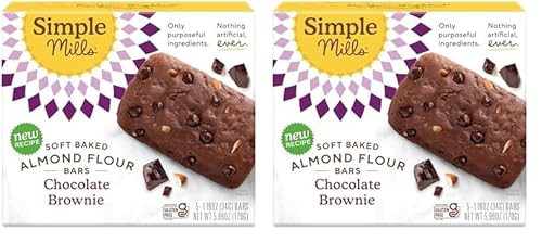 Simple Mills Bar Almond Flour Soft Baked Chocolate Brownie (2-Pack)