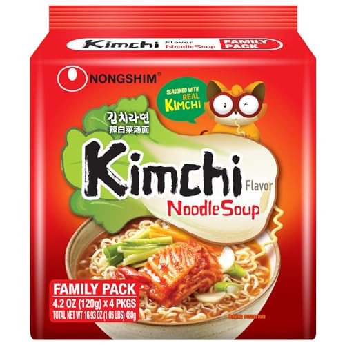 Nongshim Gourmet Kimchi Instant Ramen Noodles 16-Pack