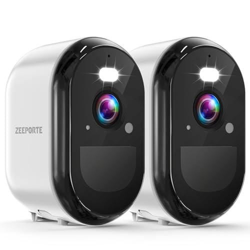 Wireless Security Cameras with Motion Detection, Set of 2