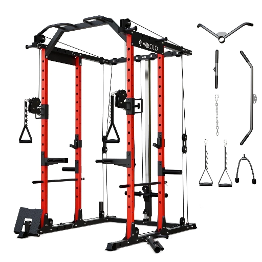 Mikolo Multi-Function Squat Rack with Cable Crossover