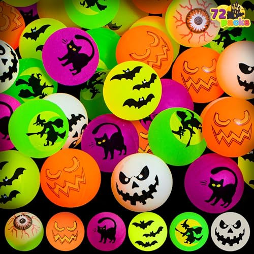 JOYIN Halloween Bouncy Balls, 72 Pieces