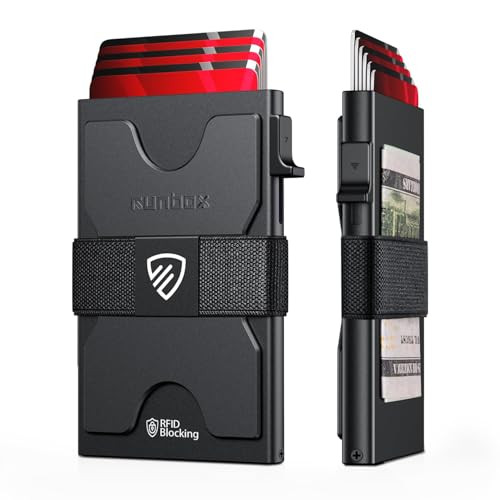 Runbox Men's Slim Aluminum RFID Card Holder Wallet